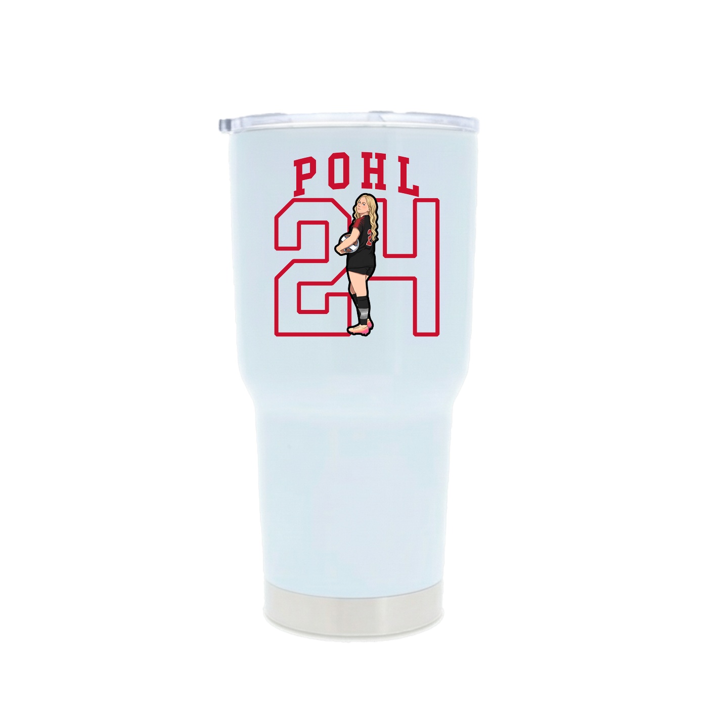 30oz Stainless Steel Tumbler — Shirsey in White