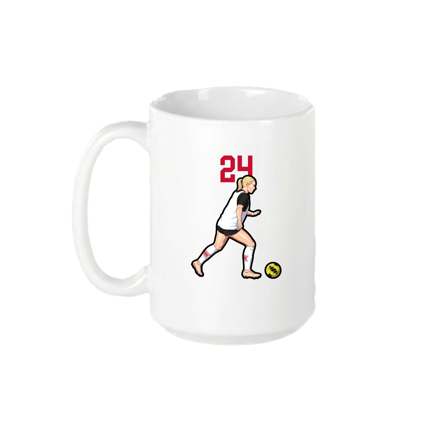 15oz Coffee Mug — Number Top in White