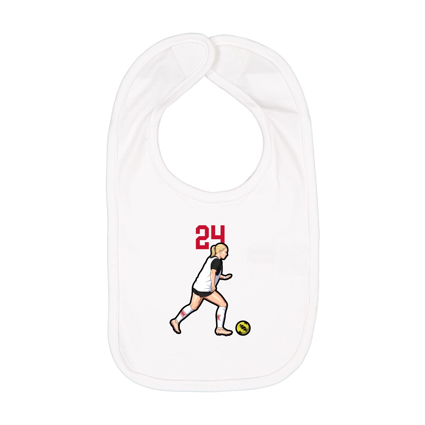 Infant Bib — Number Top in White