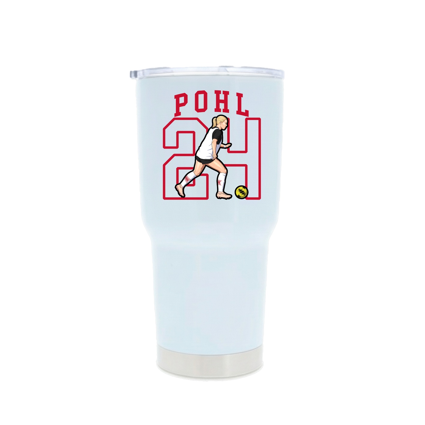30oz Stainless Steel Tumbler — Shirsey in White