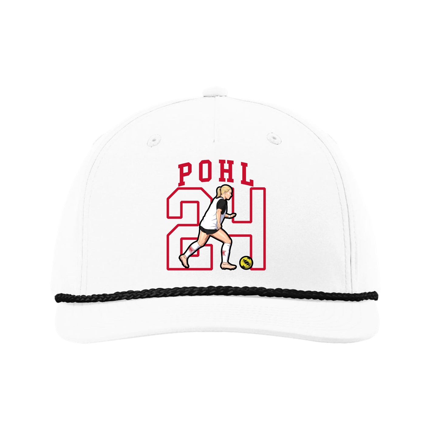 Five-Panel Classic Rope Cap — Shirsey in White