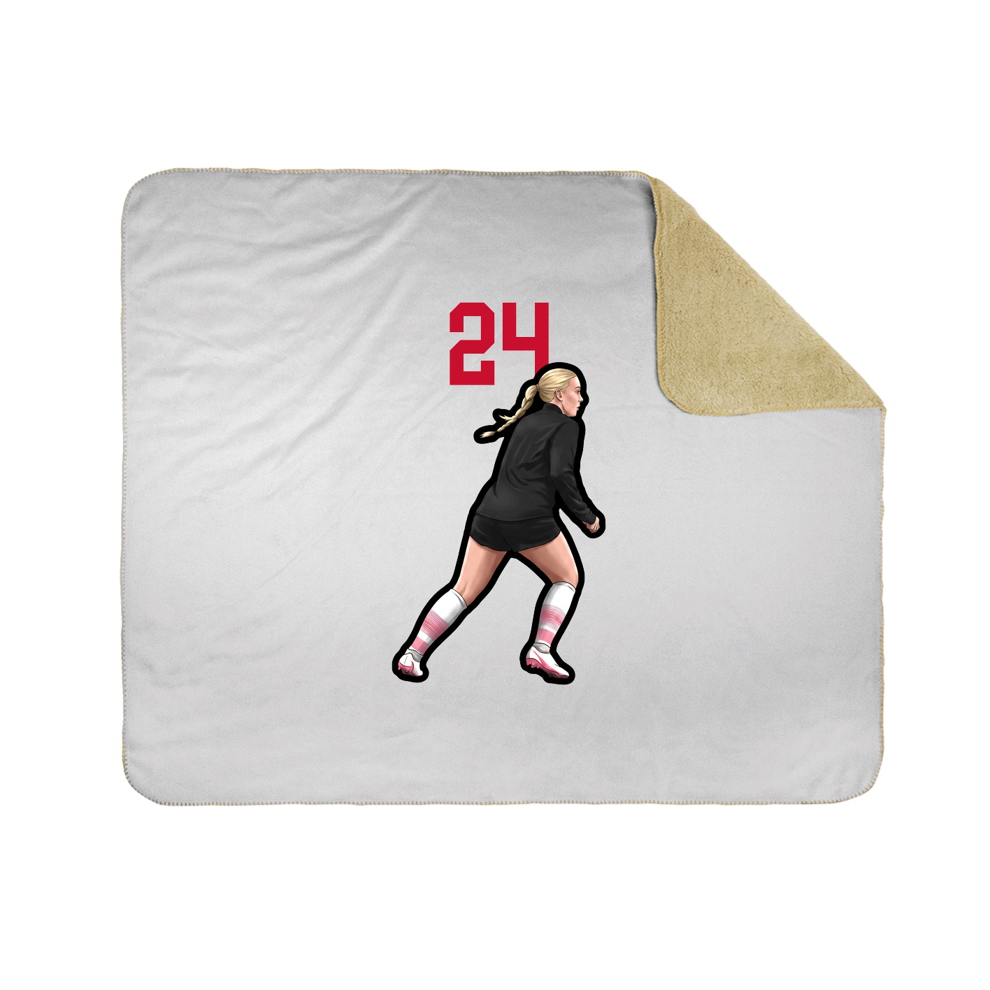 Throw Blanket — Number Top in White