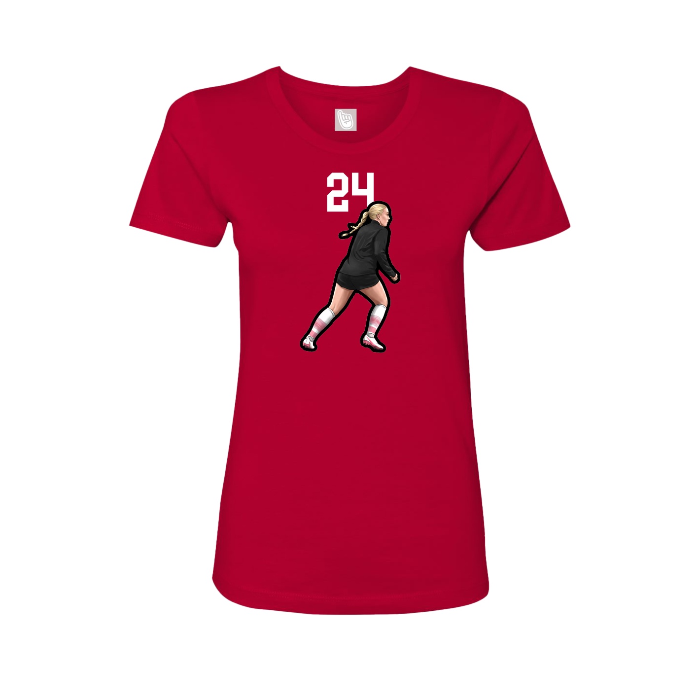 Womens Tee — Number Top in Red