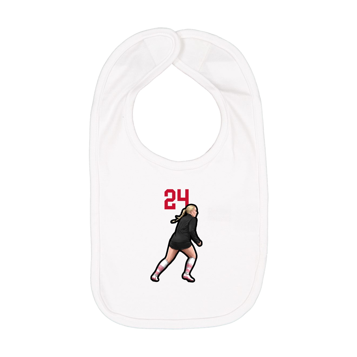 Infant Bib — Number Top in White