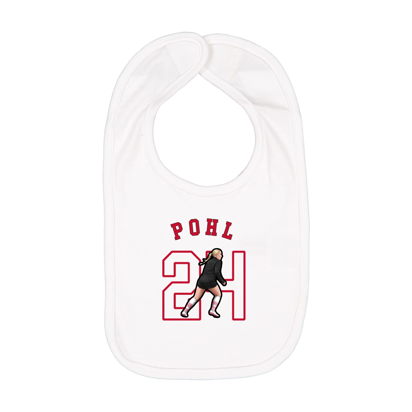 Infant Bib — Shirsey Arch in White