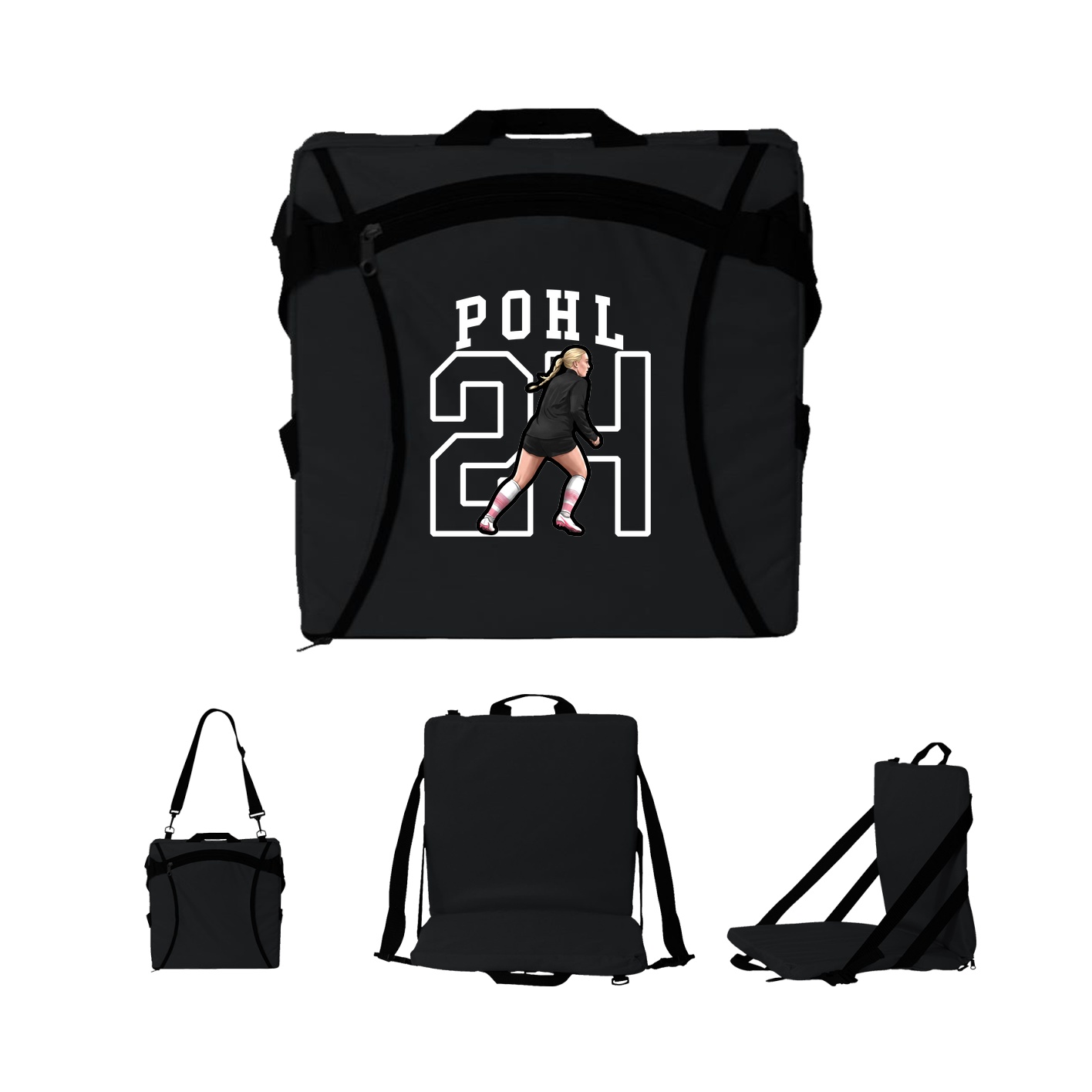Folding Stadium Seat — Shirsey in Black