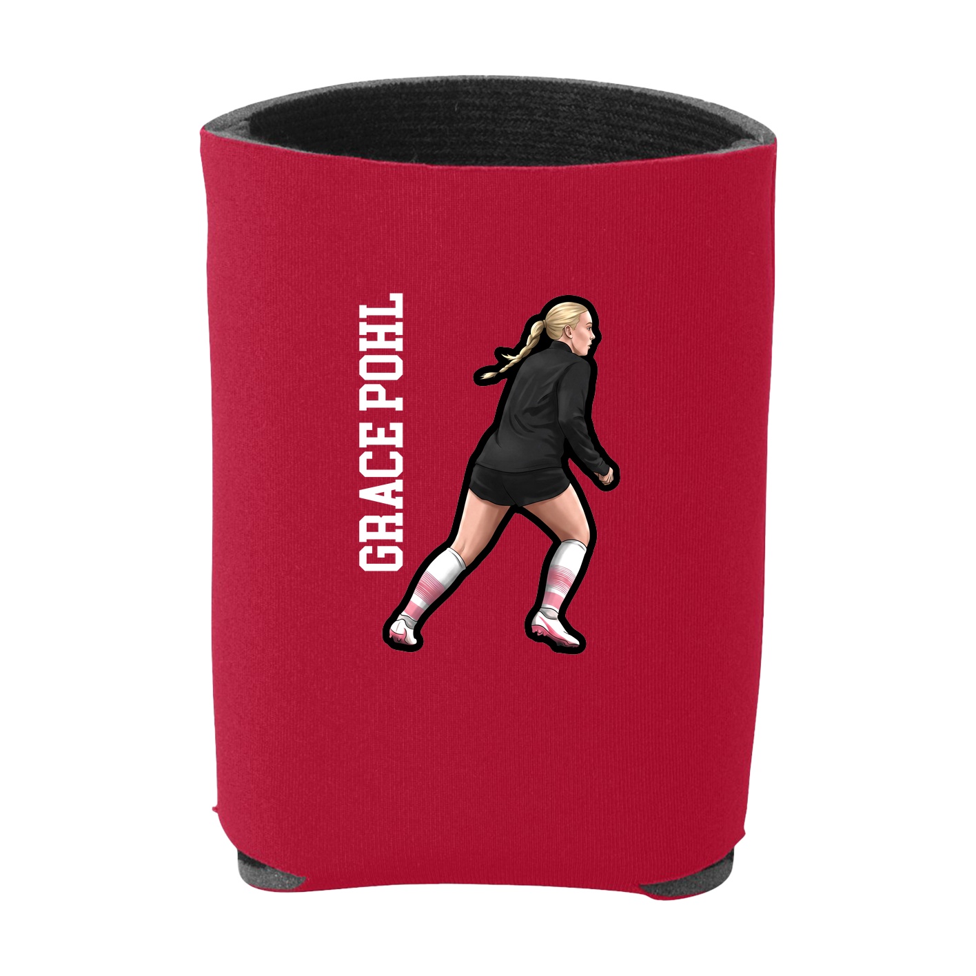 Can Holder — Name Vertical in Red