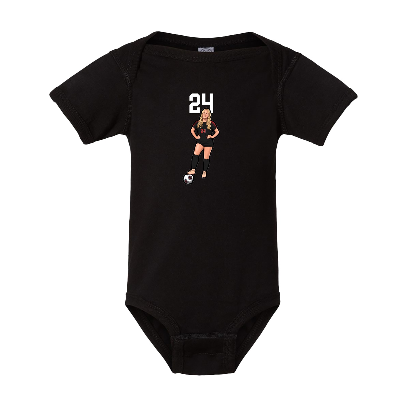 Baby Onesie — Number Top in Black