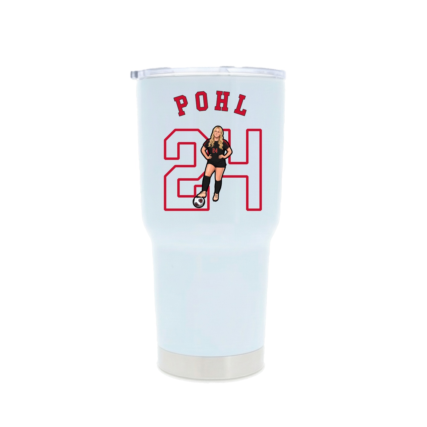 30oz Stainless Steel Tumbler — Shirsey Arch in White