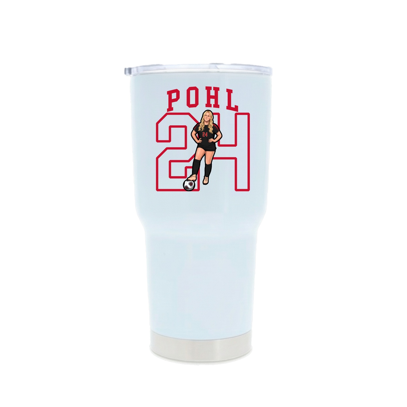 30oz Stainless Steel Tumbler — Shirsey in White