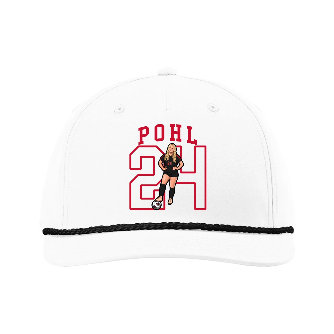 Five-Panel Classic Rope Cap — Shirsey in White