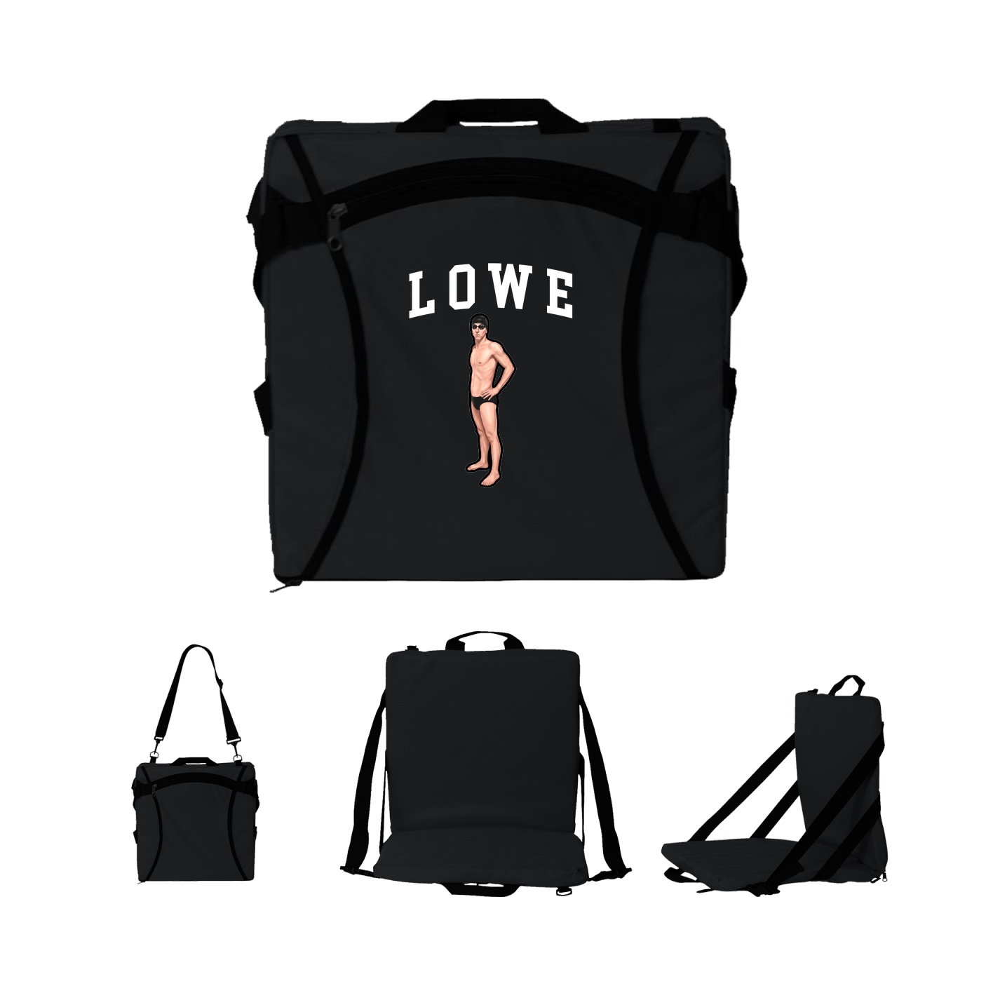 Folding Stadium Seat — Shirsey in Black