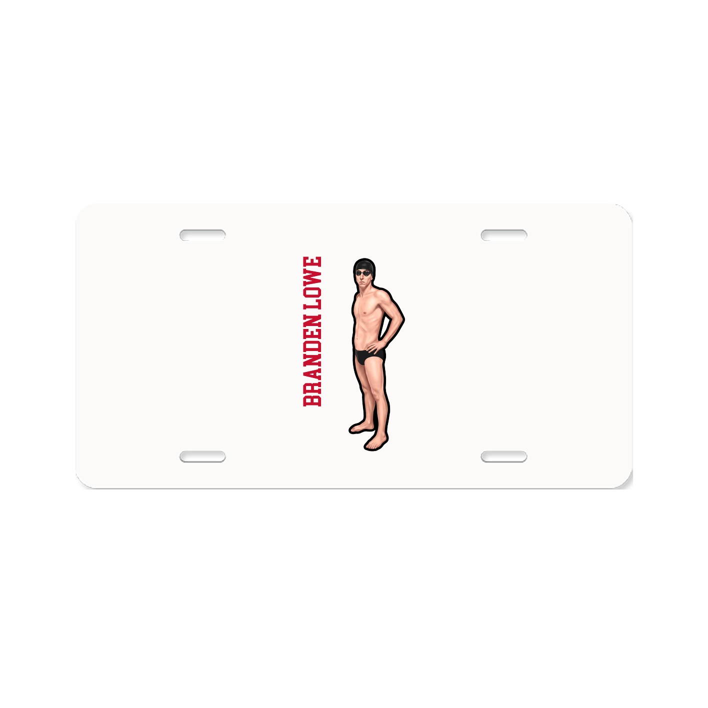 License Plate — Name Vertical in Classic