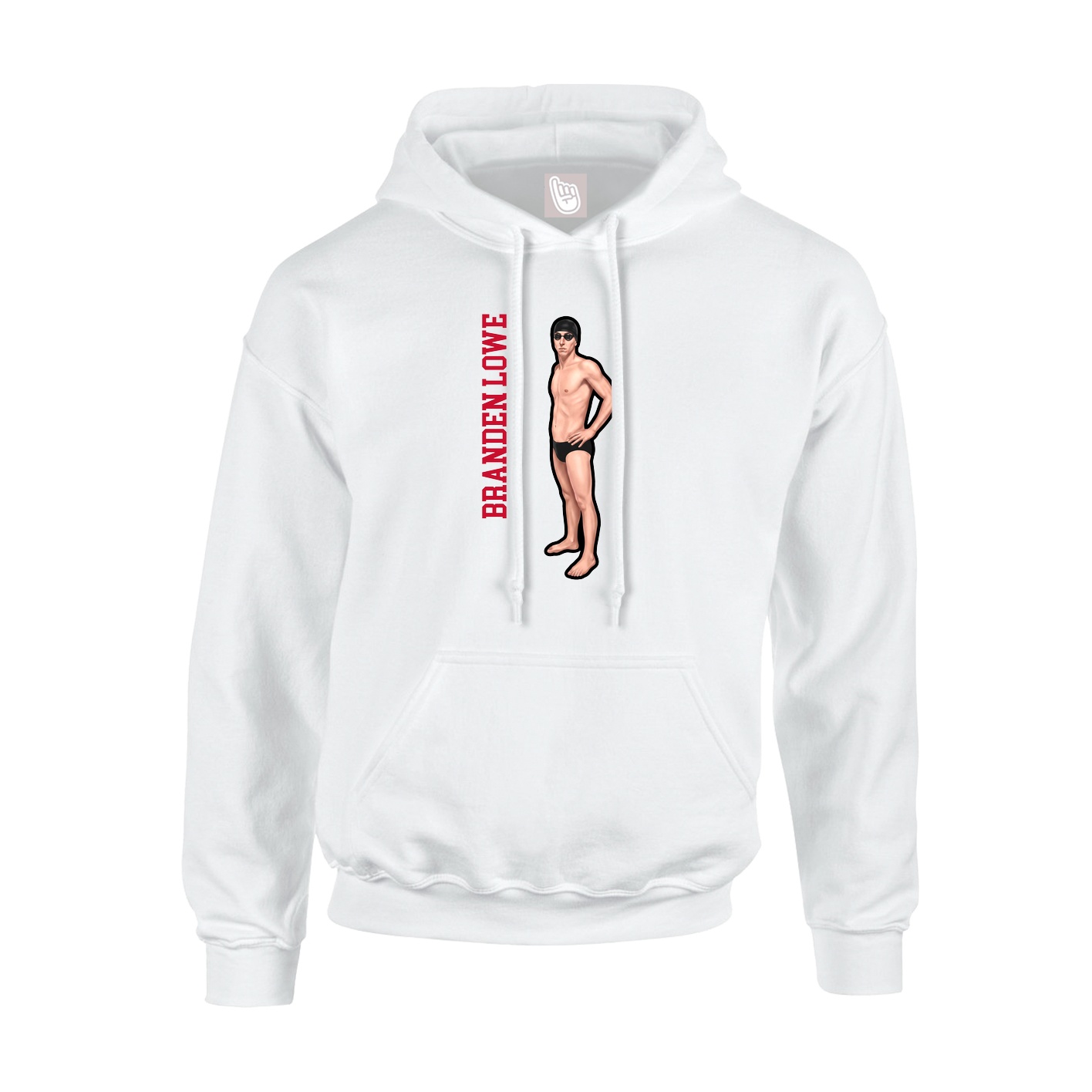 Hoodie — Name Vertical in White