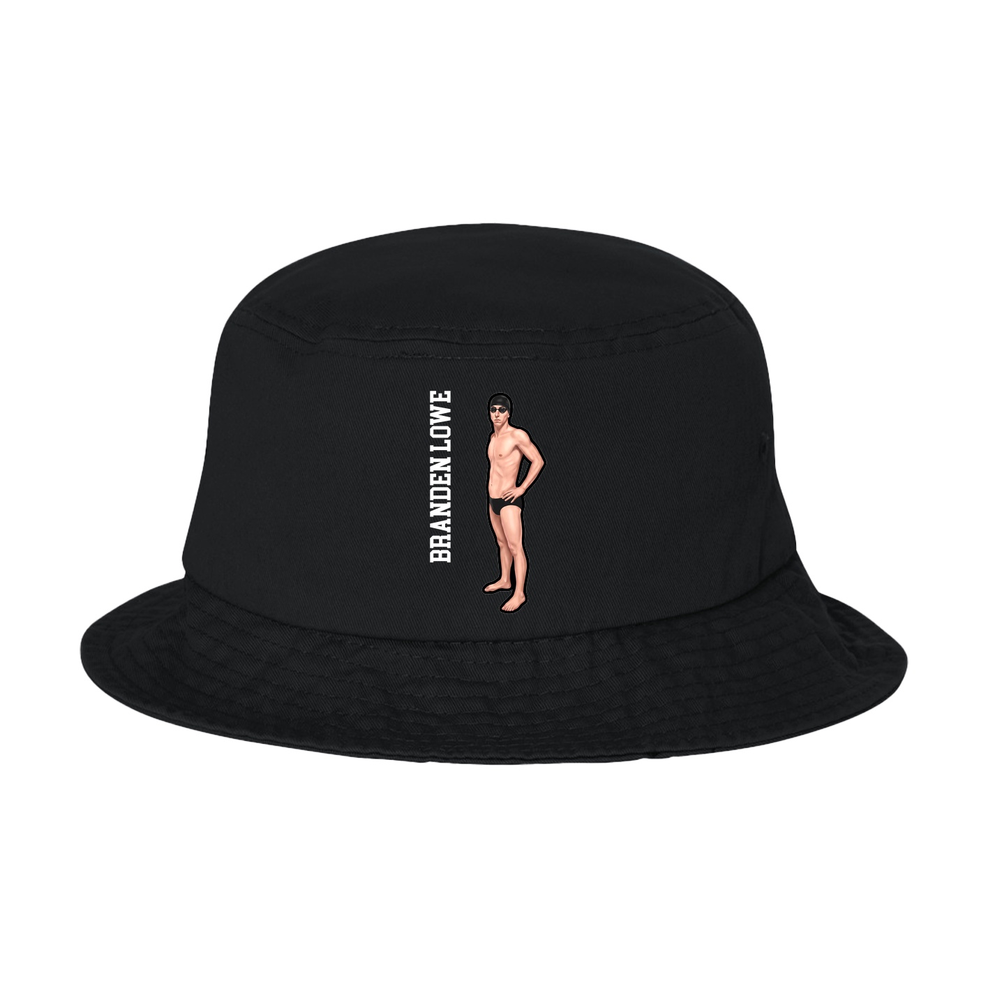 Bucket Cap — Name Vertical in Black