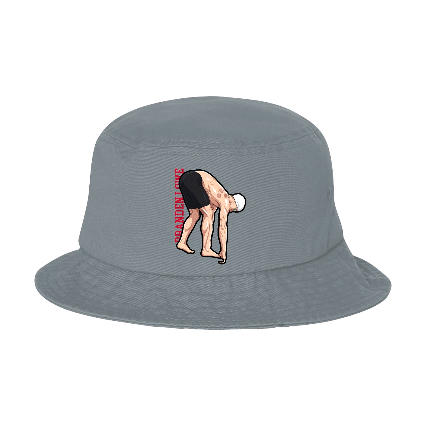 Bucket Cap — Name Vertical in Grey