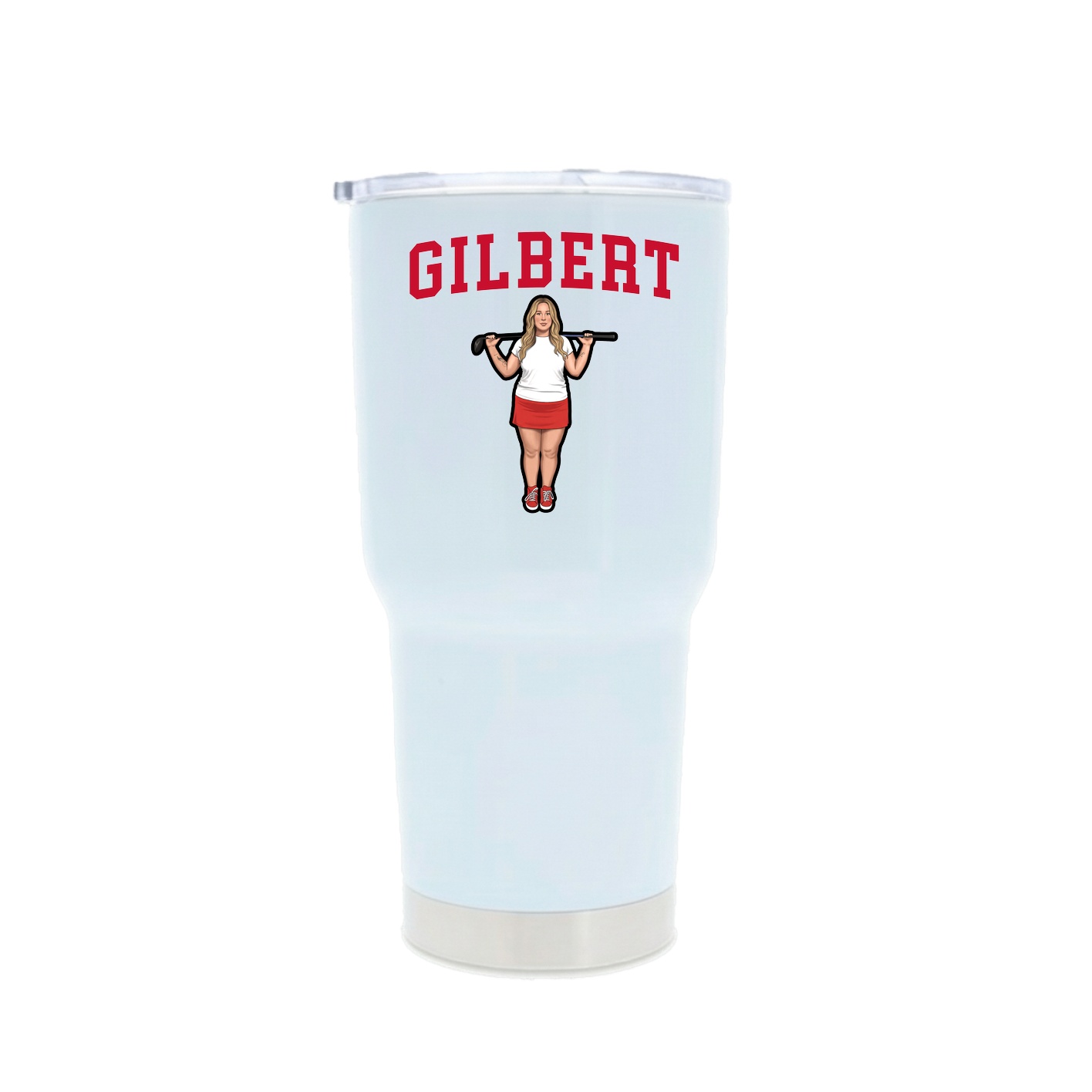 30oz Stainless Steel Tumbler — Shirsey in White