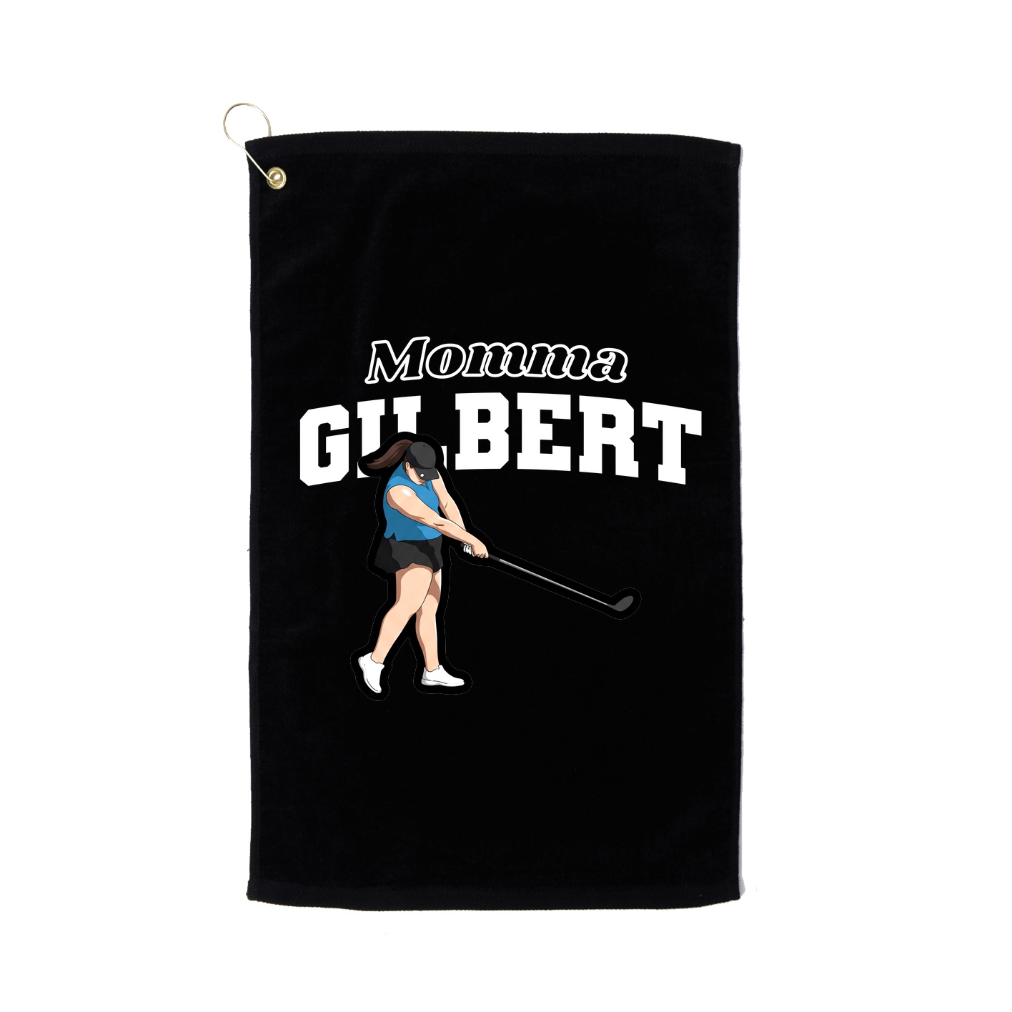 Golf Towel — Mothers Day Block in Black