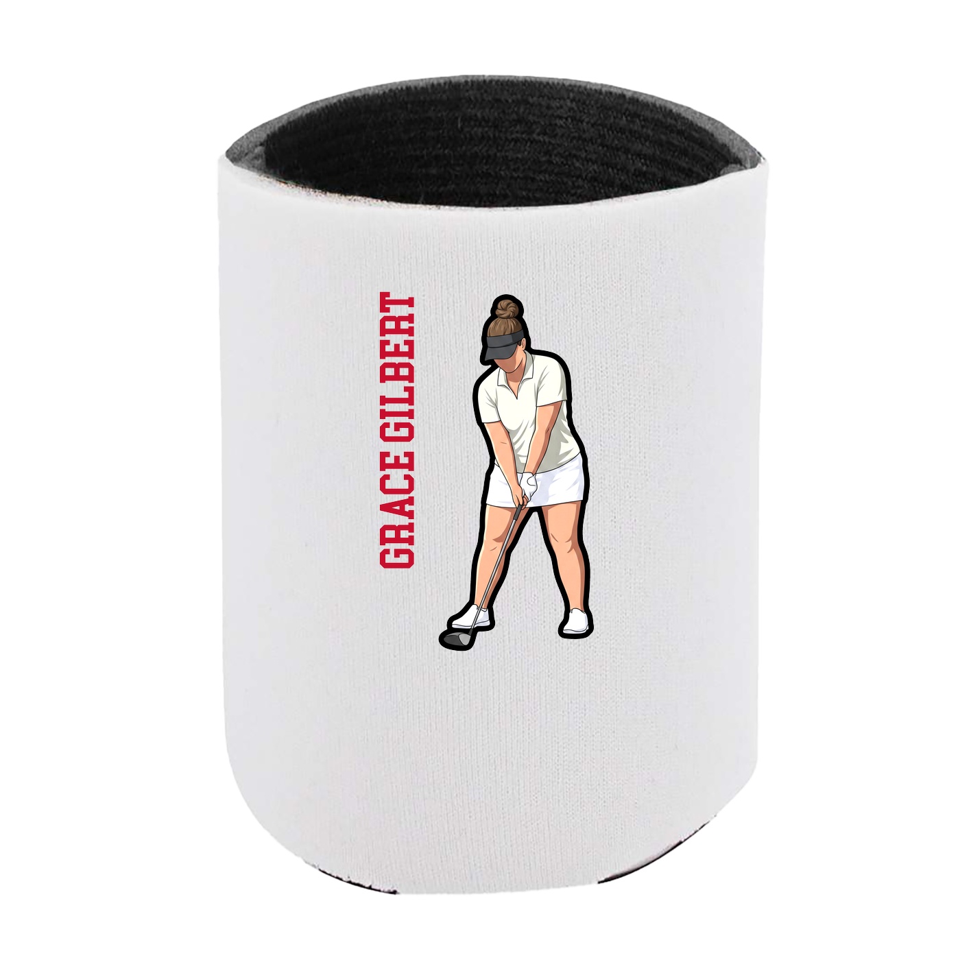 Can Holder — Name Vertical in White