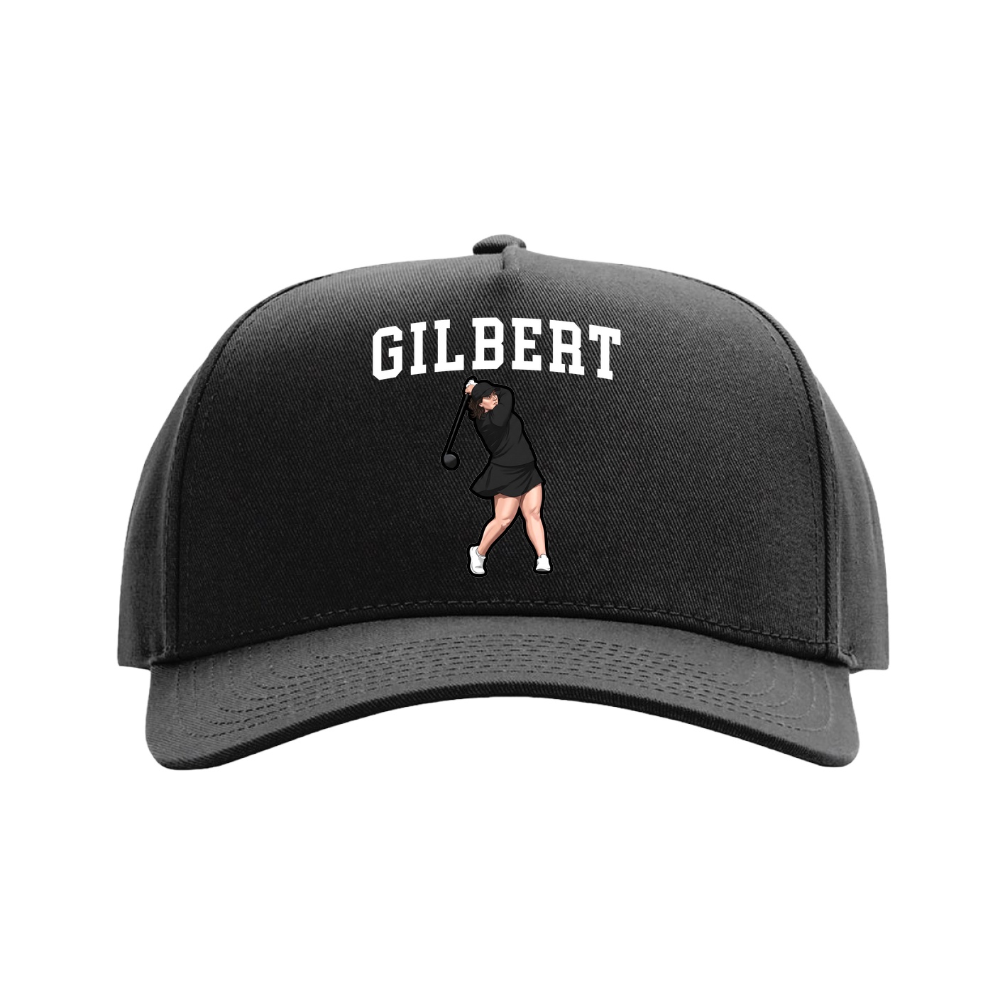 Full Fabric Five-Panel Champ Cap — Shirsey in Black