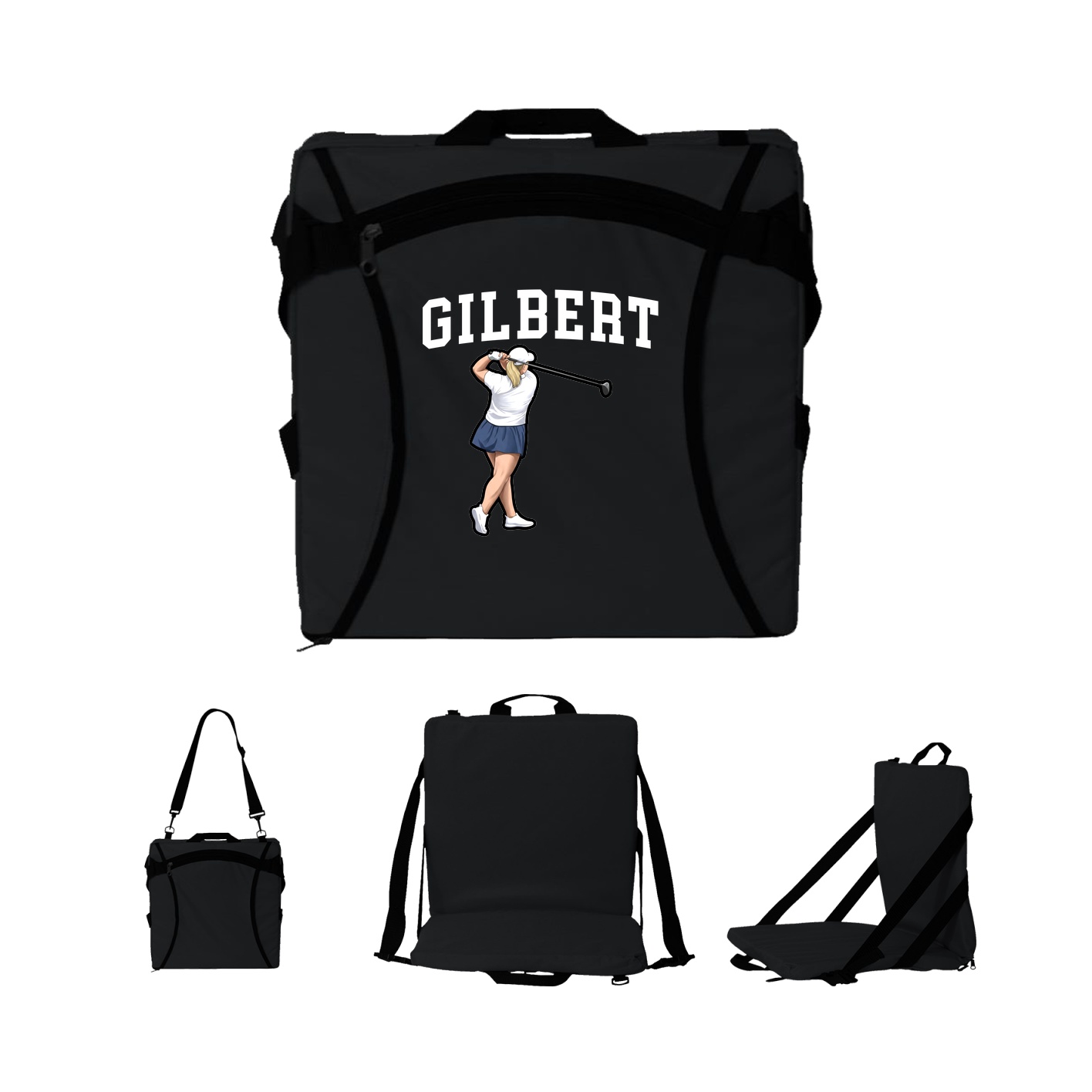 Folding Stadium Seat — Shirsey in Black