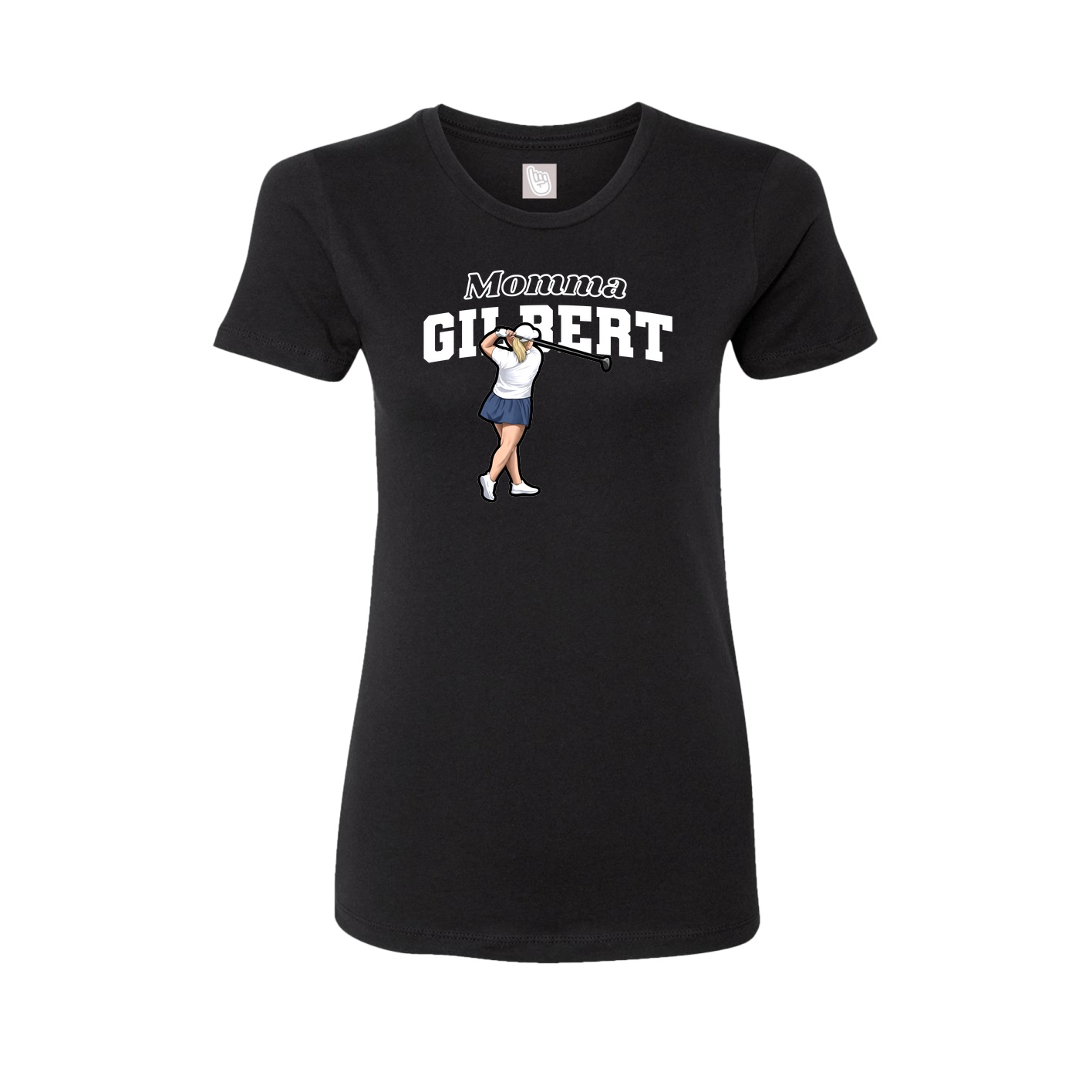 Womens Tee — Mothers Day Block in Black