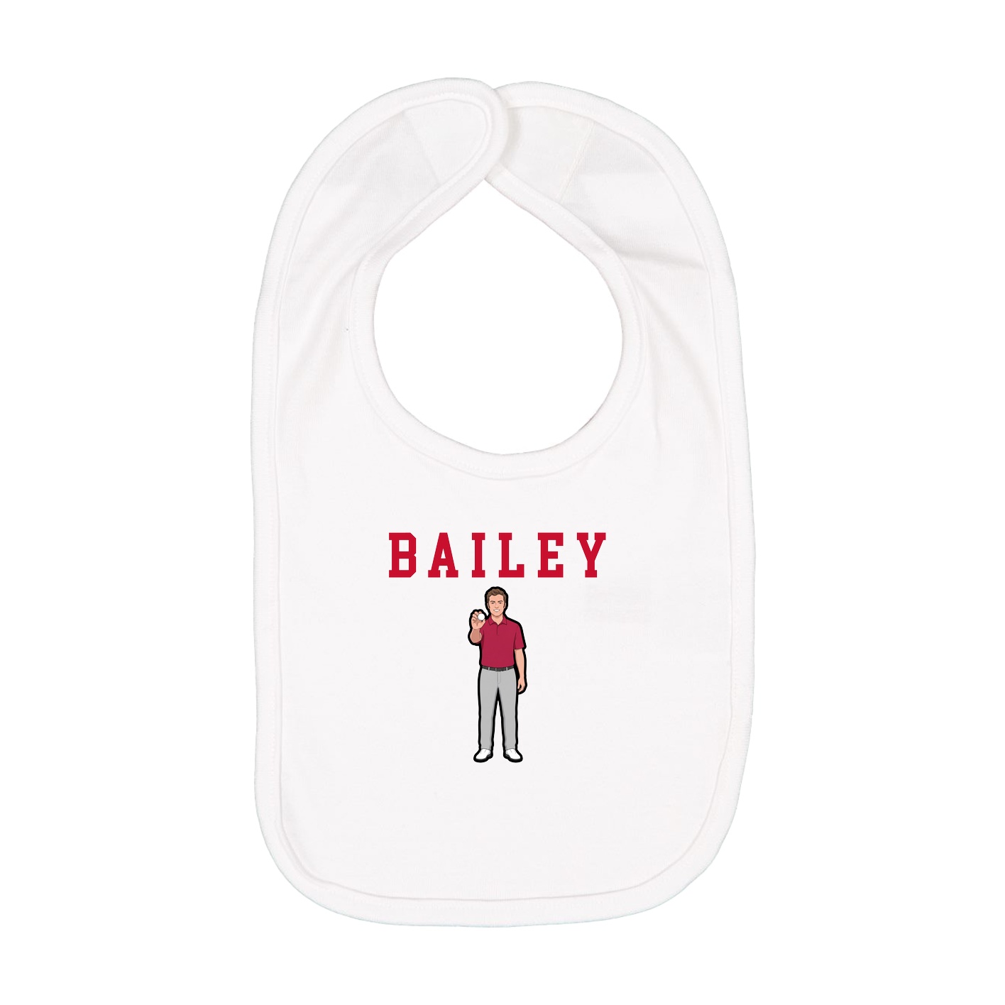 Infant Bib — Shirsey in White