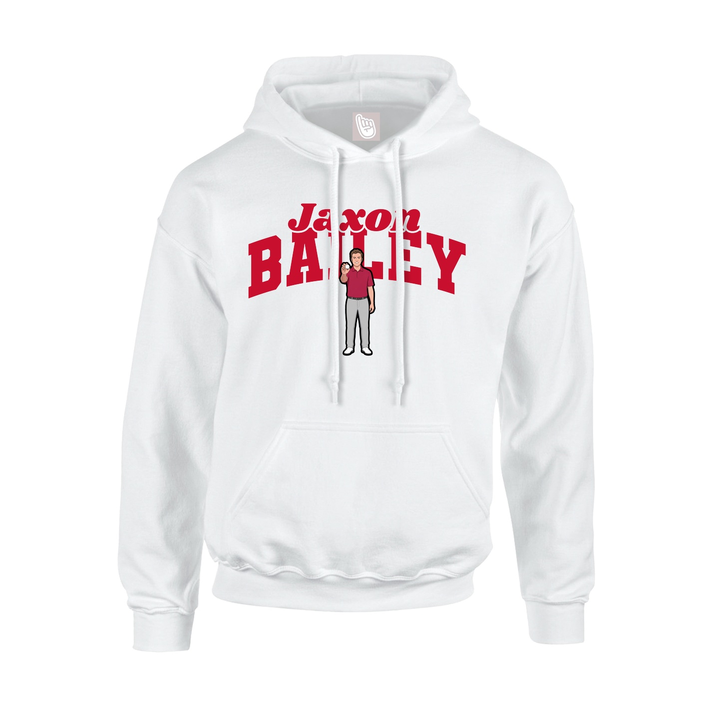Hoodie — Signature Arch in White