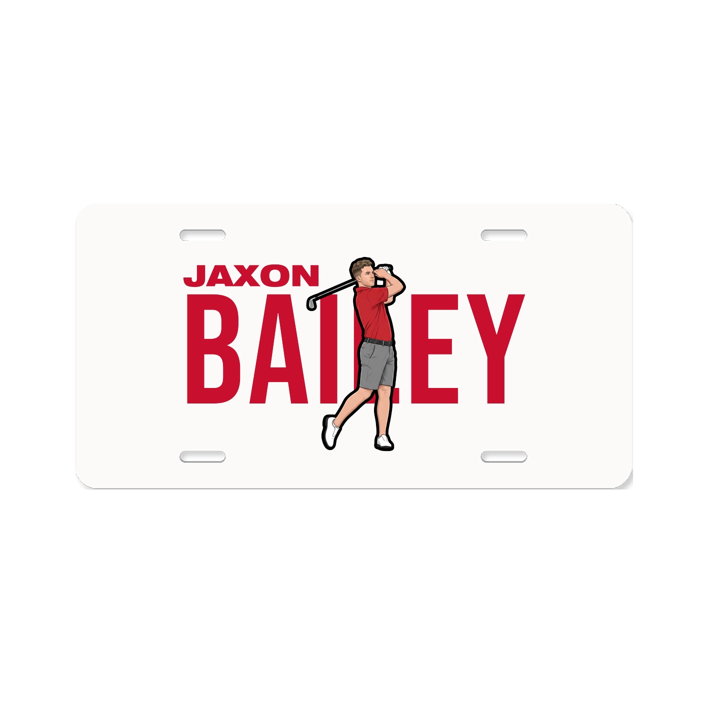 License Plate — Player Name in Classic