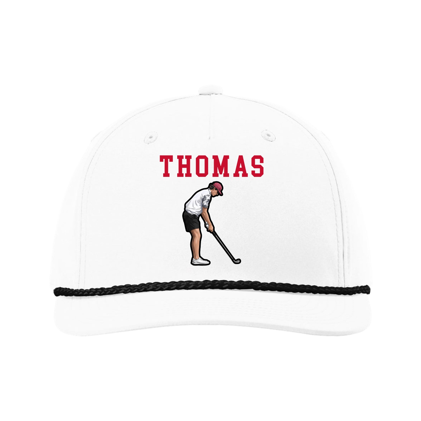 Five-Panel Classic Rope Cap — Shirsey in White