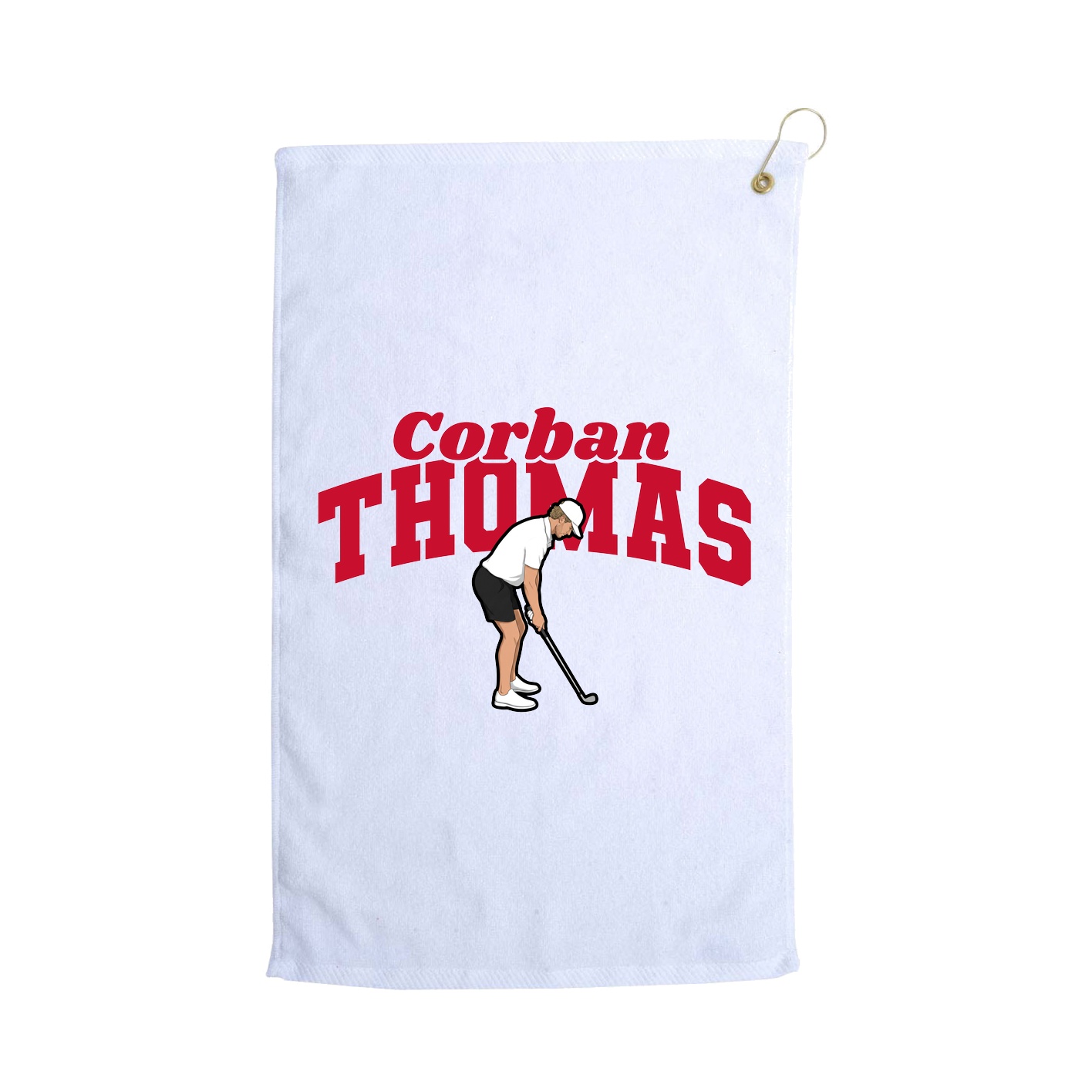 Golf Towel — Signature Arch in White