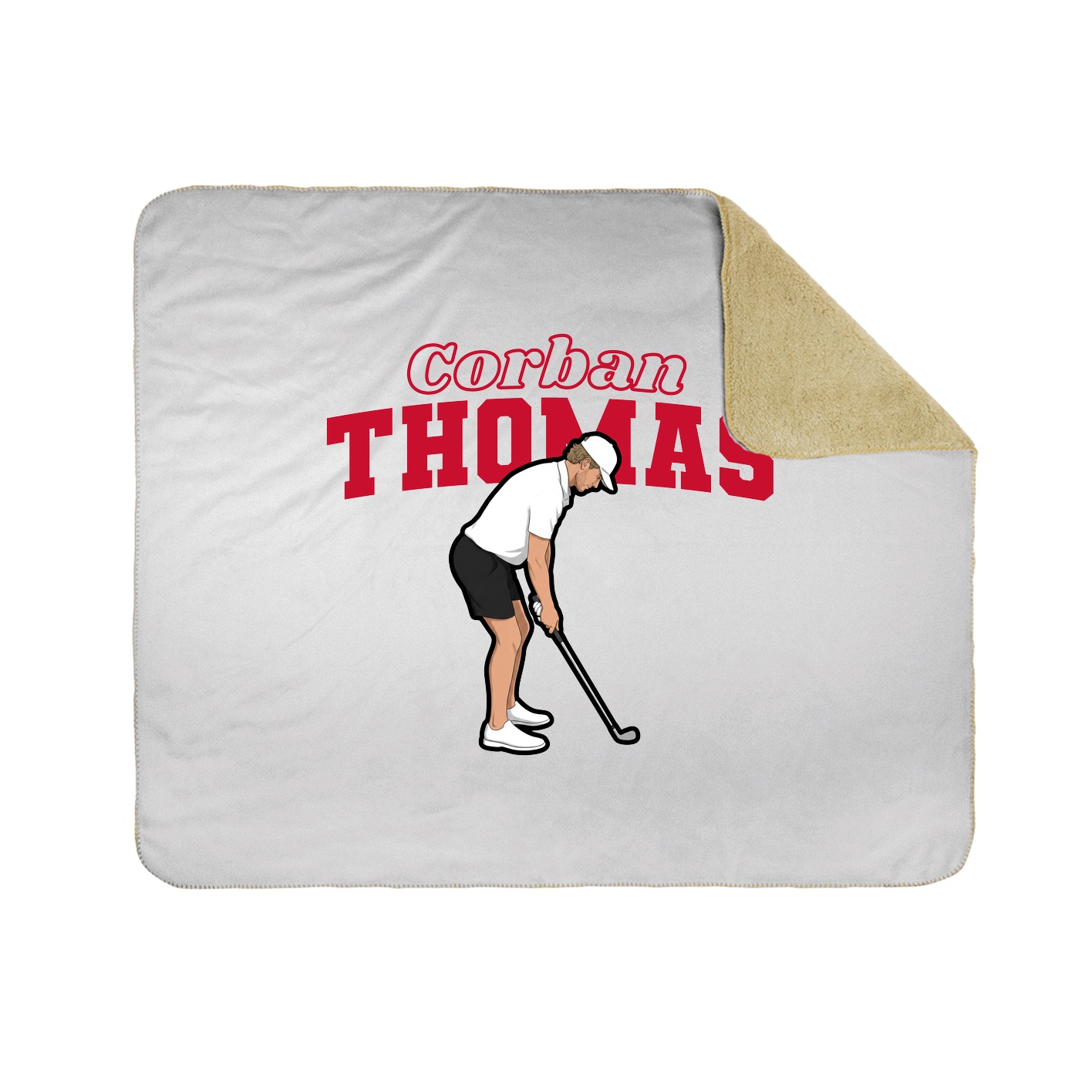 Throw Blanket — Name Arch in White