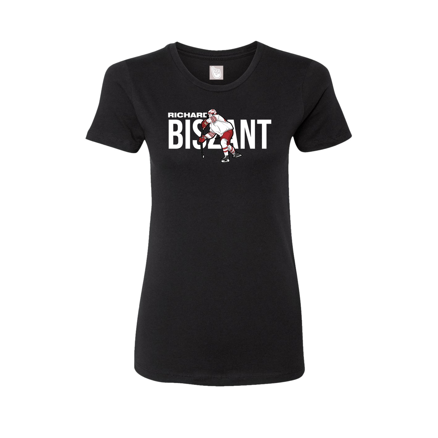 Fitted Women's Tee — Player Name in Black
