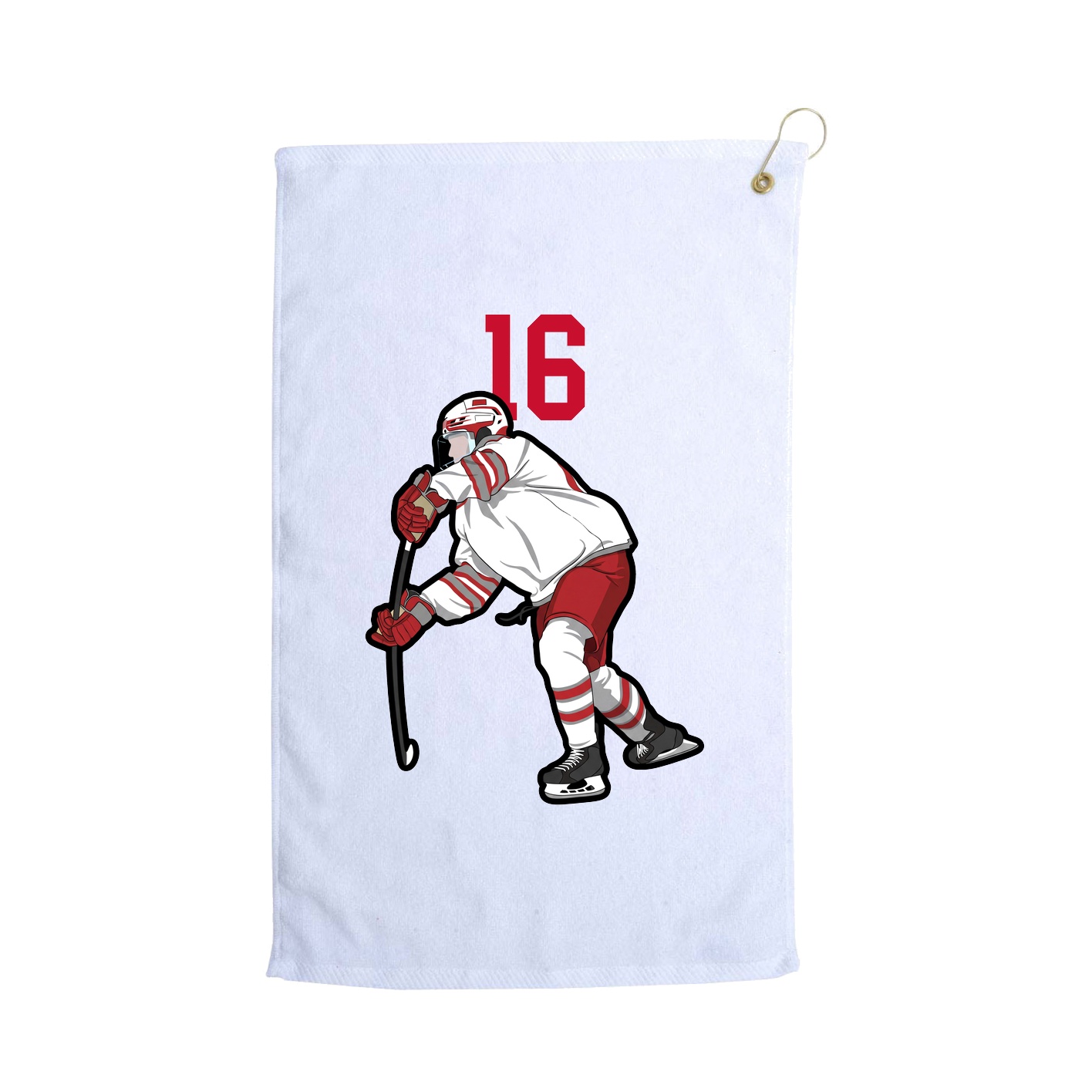 Golf Towel — Number Top in White