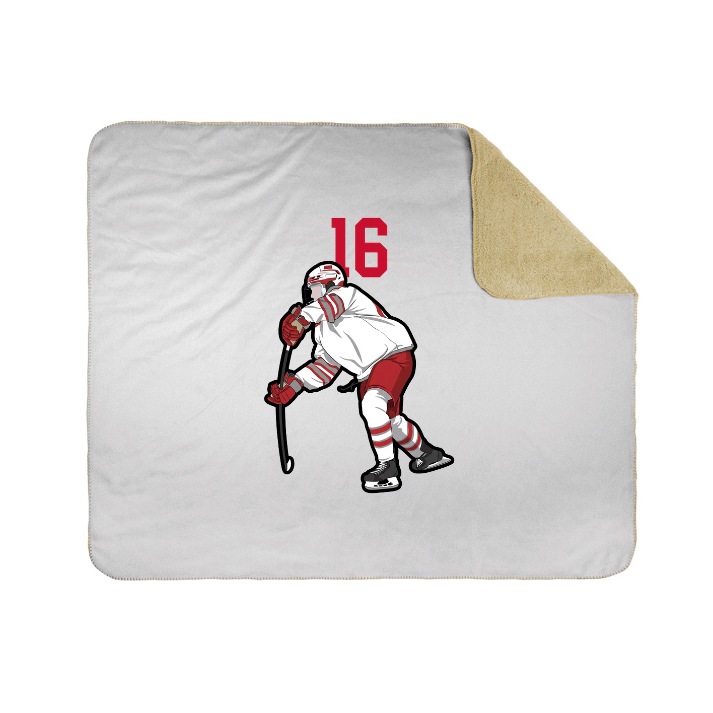 Throw Blanket — Number Top in White