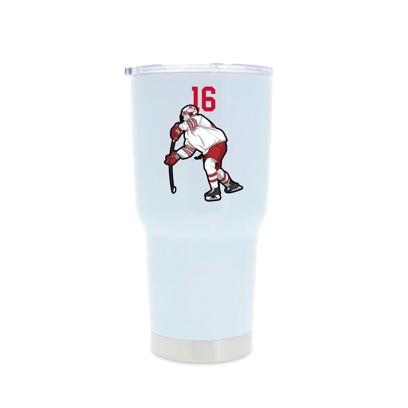 30oz Stainless Steel Tumbler — Number Top in White