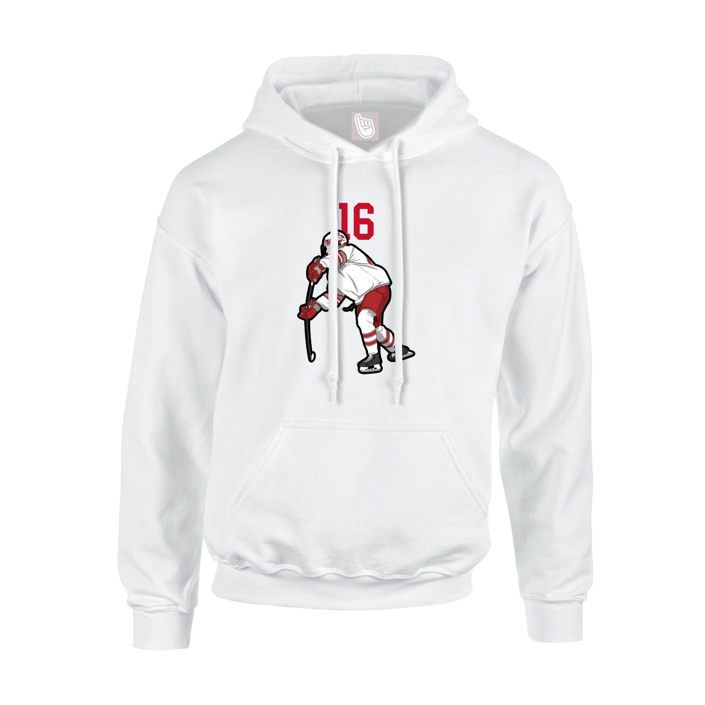 Hoodie — Number Top in White