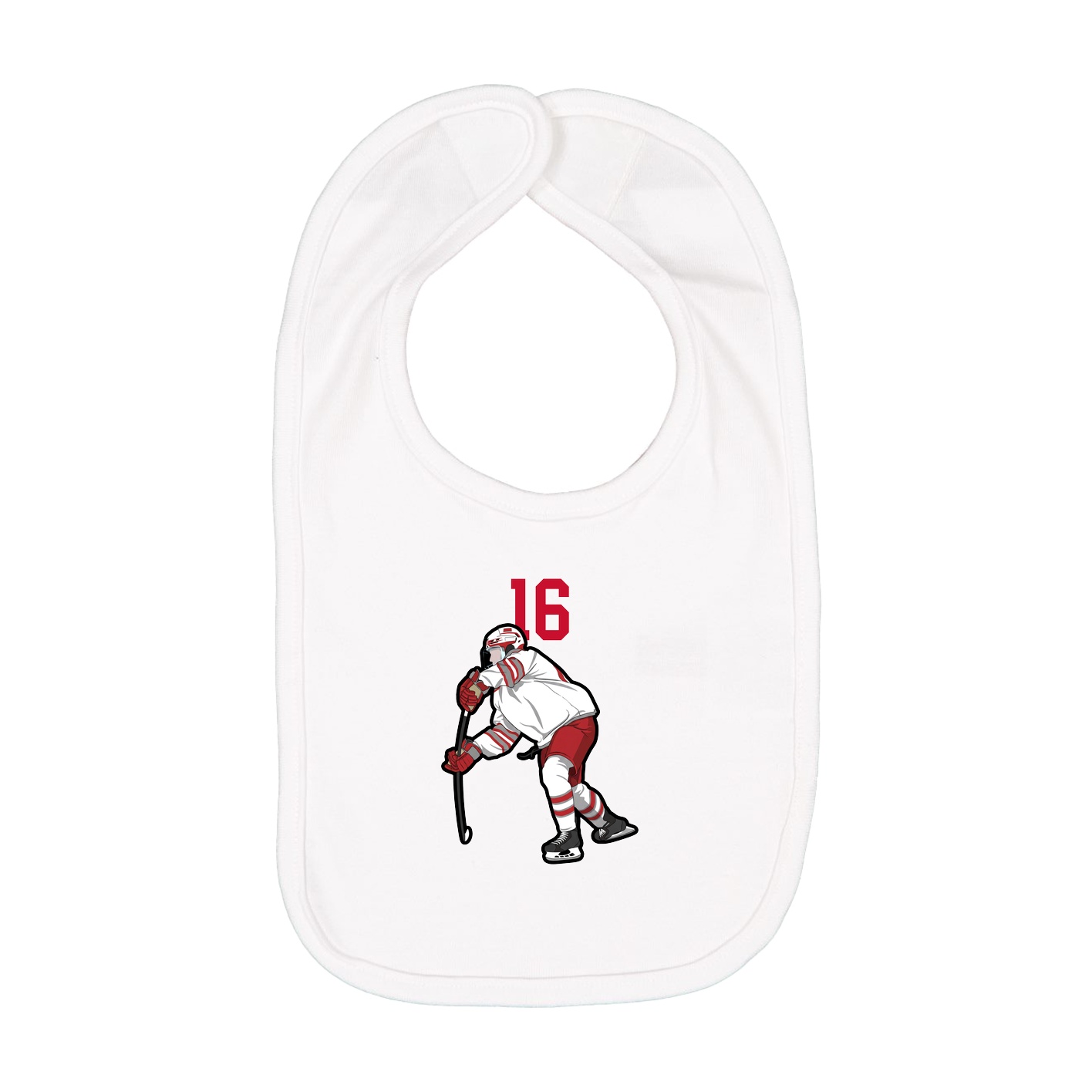 Infant Bib — Number Top in White
