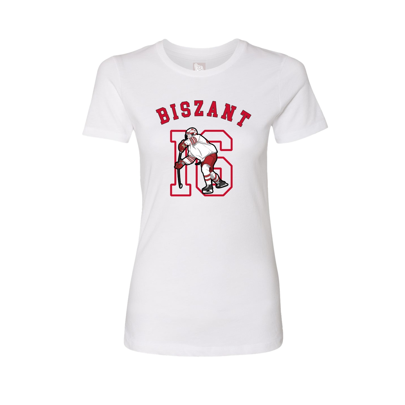 Fitted Women's Tee — Shirsey Arch in White