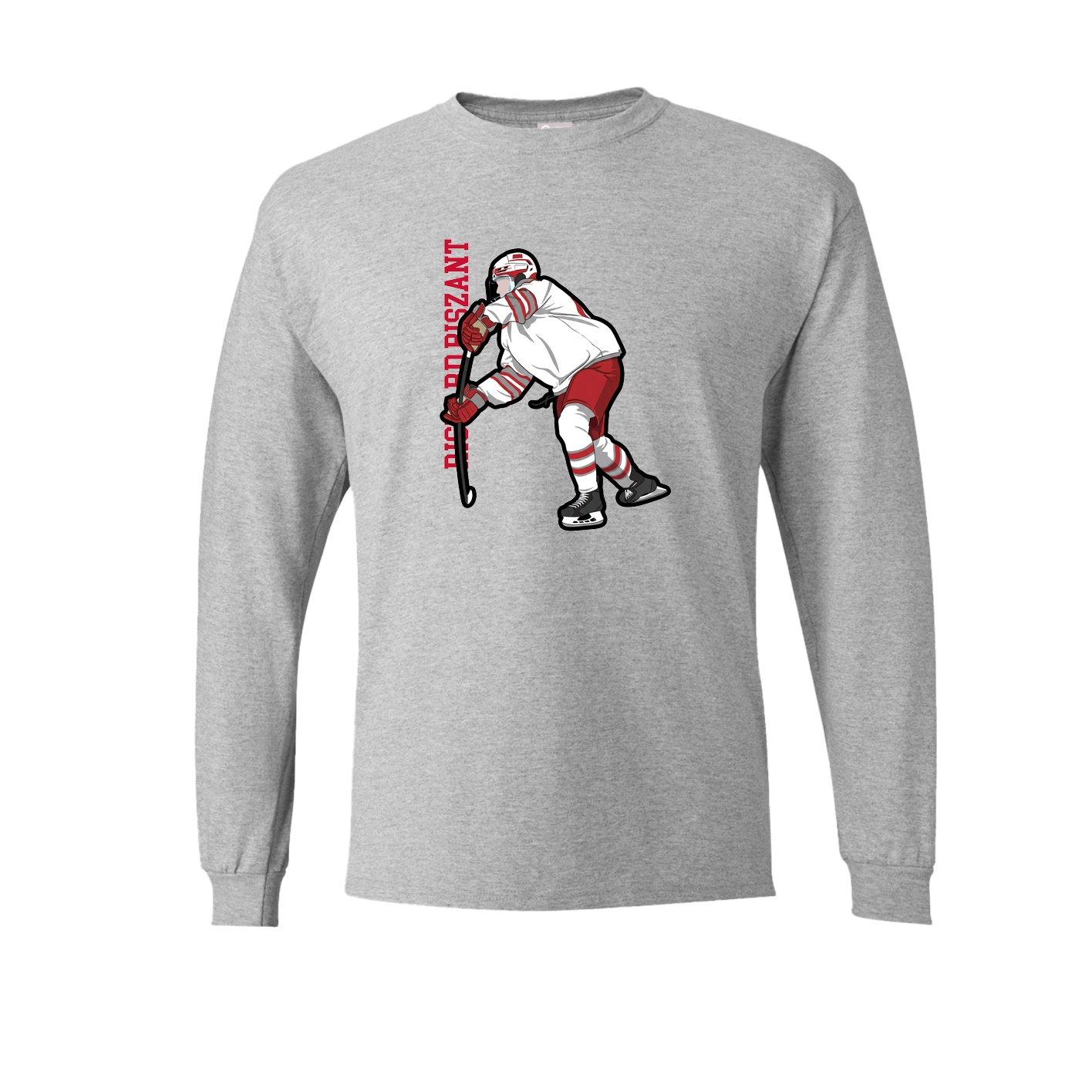 Long Sleeve Tee — Name Vertical in Grey