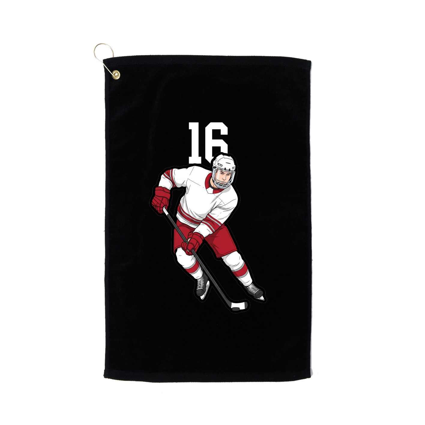 Golf Towel — Number Top in Black