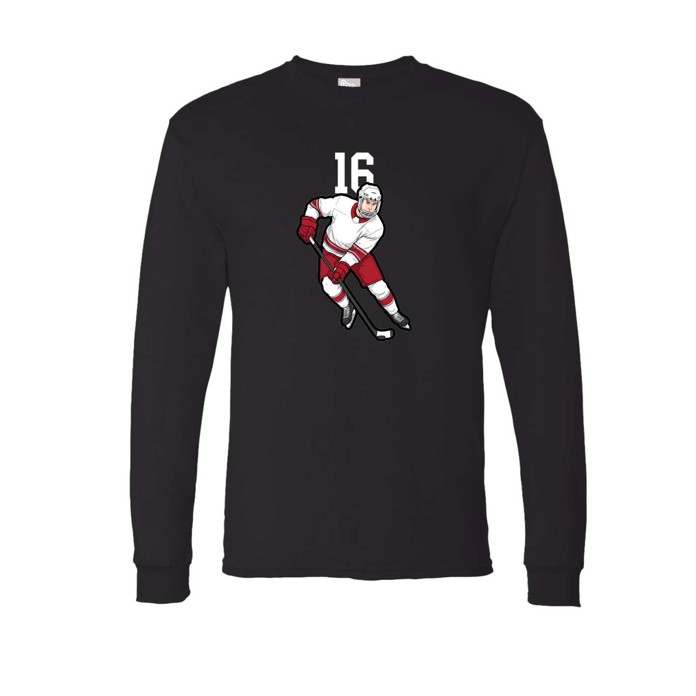 Long Sleeve Tee — Number Top in Black