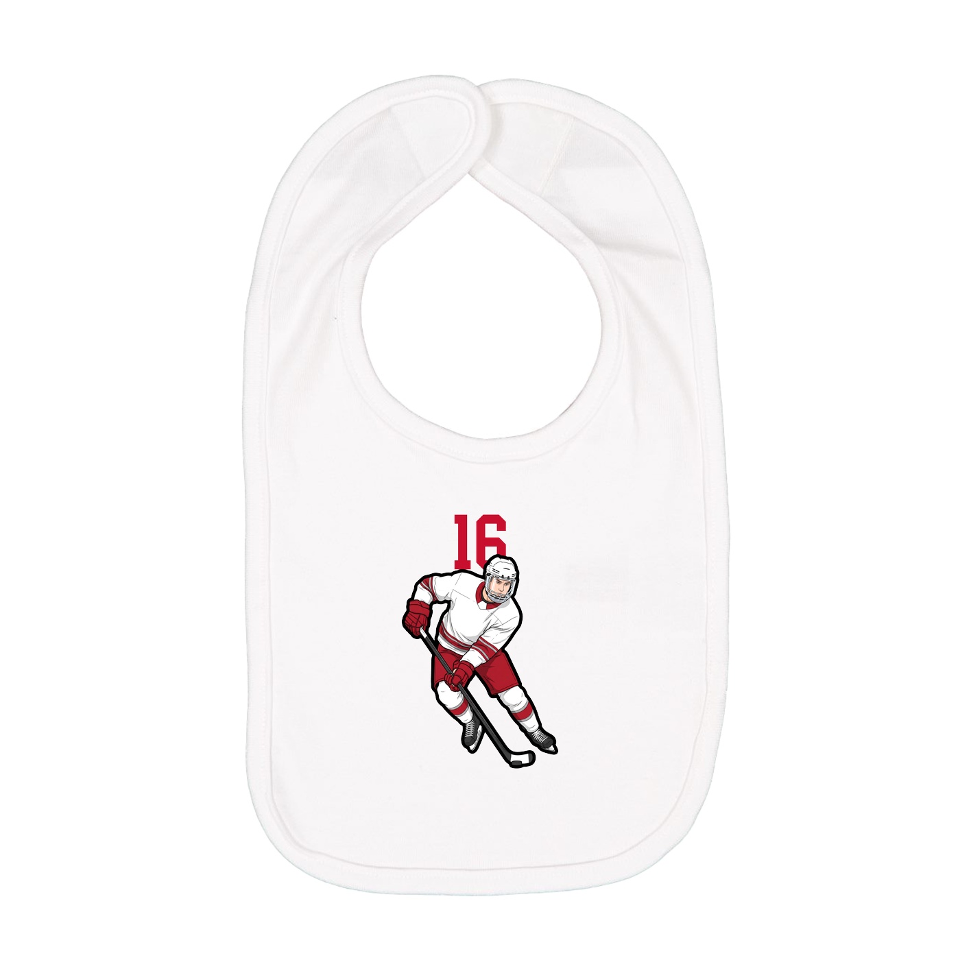 Infant Bib — Number Top in White