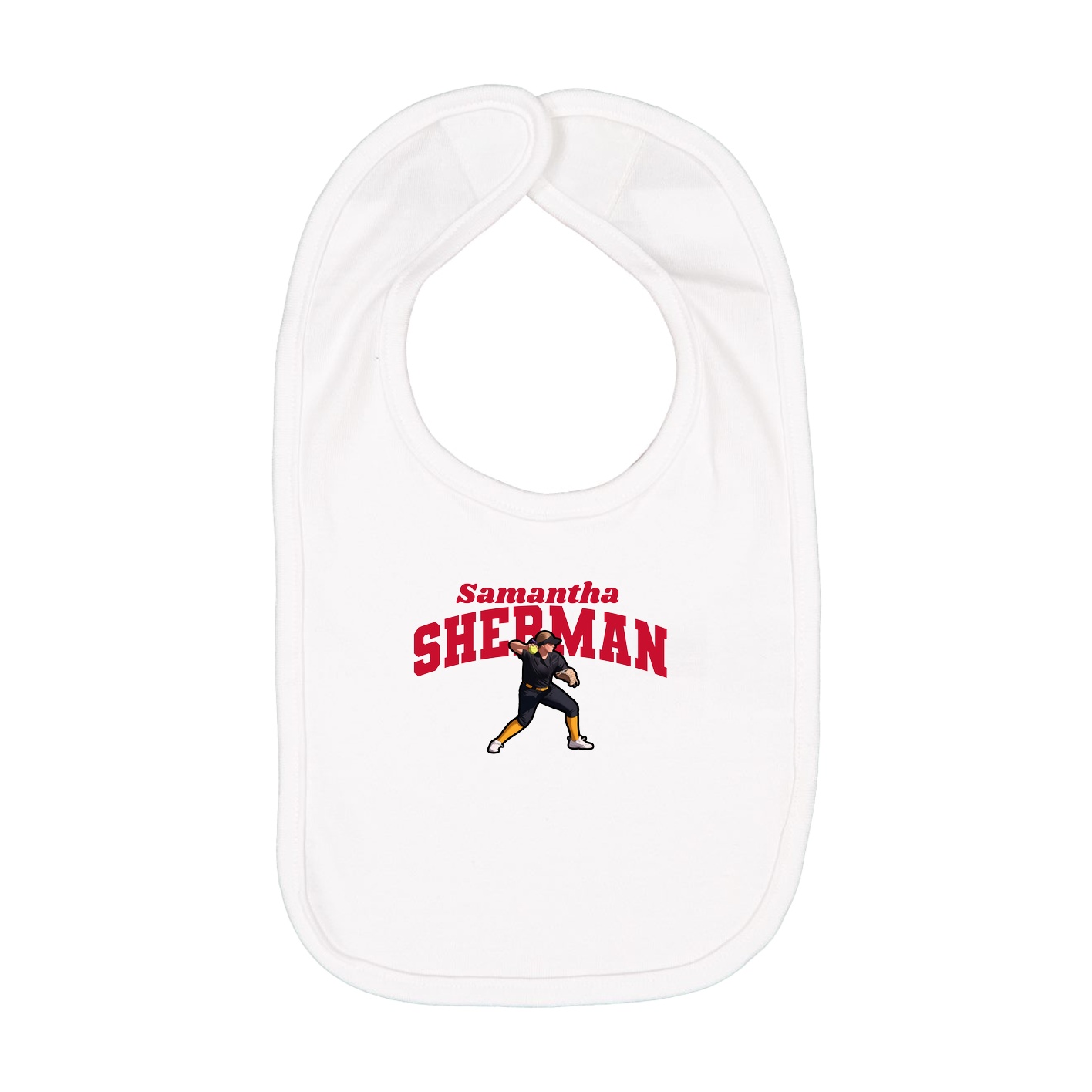 Infant Bib — Signature Arch in White