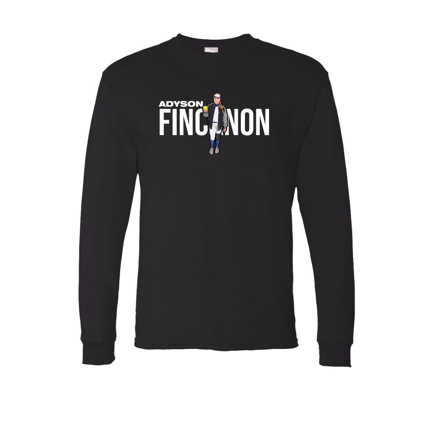 Long Sleeve Tee — Player Name in Black