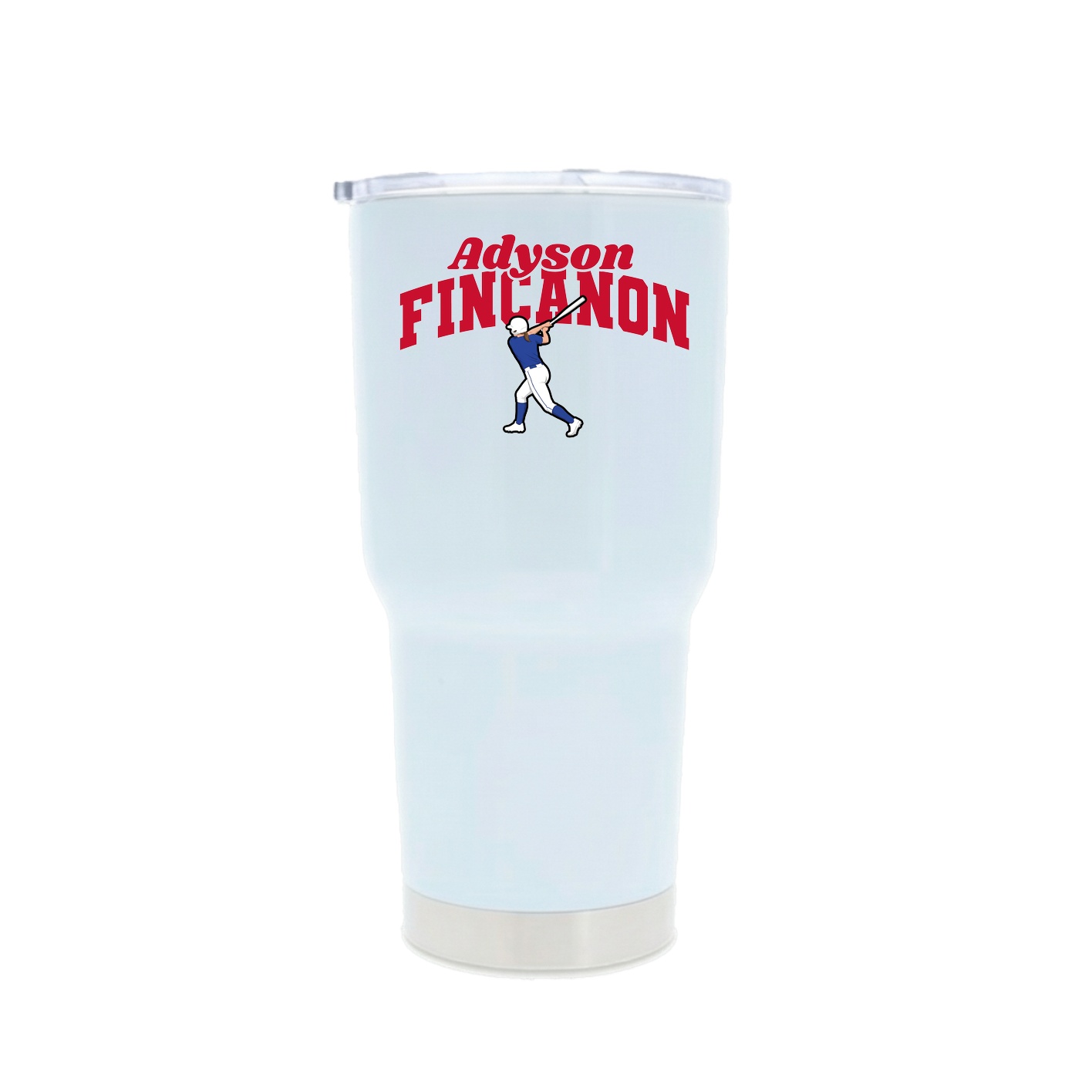 30oz Stainless Steel Tumbler — Signature Arch in White