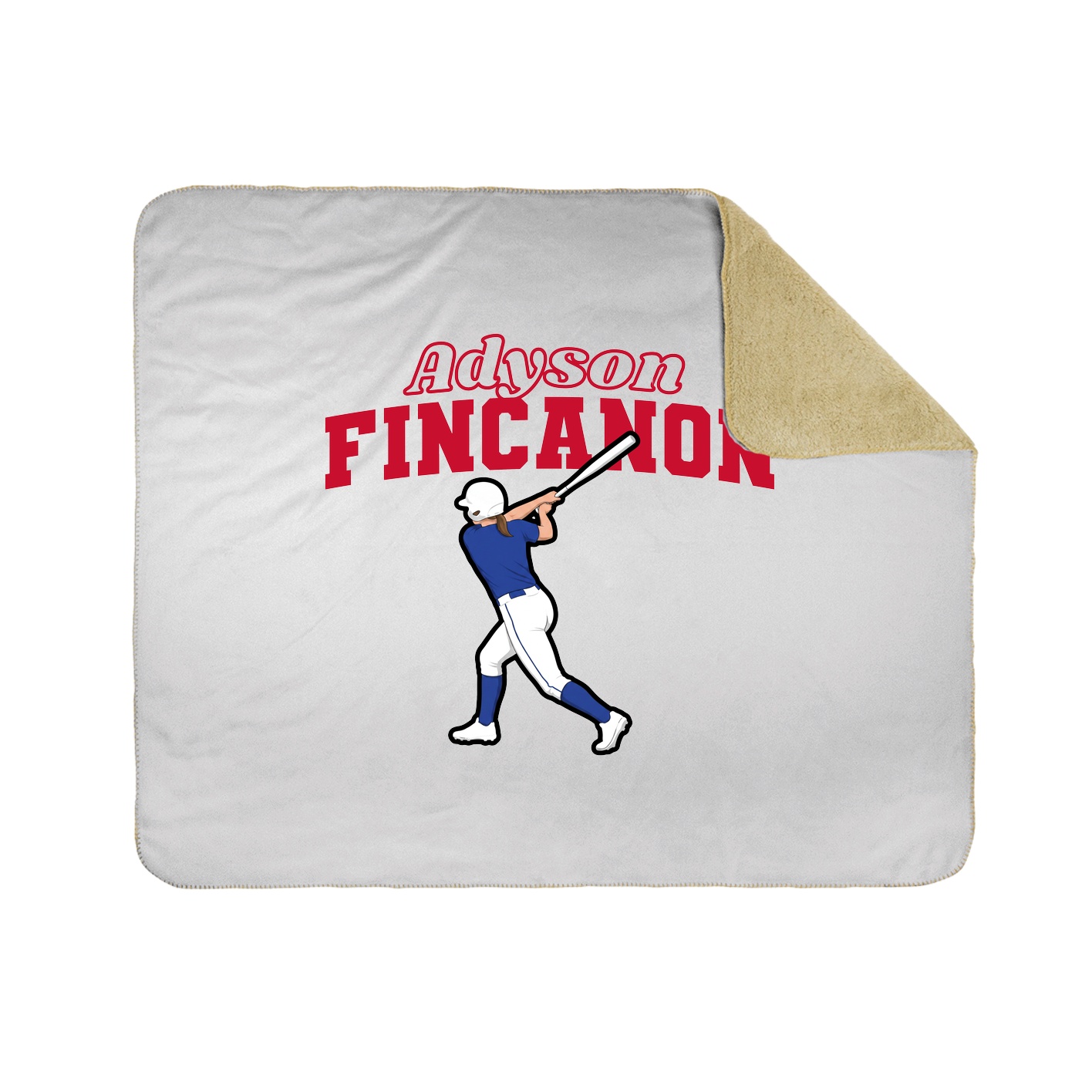 Throw Blanket — Name Arch in White