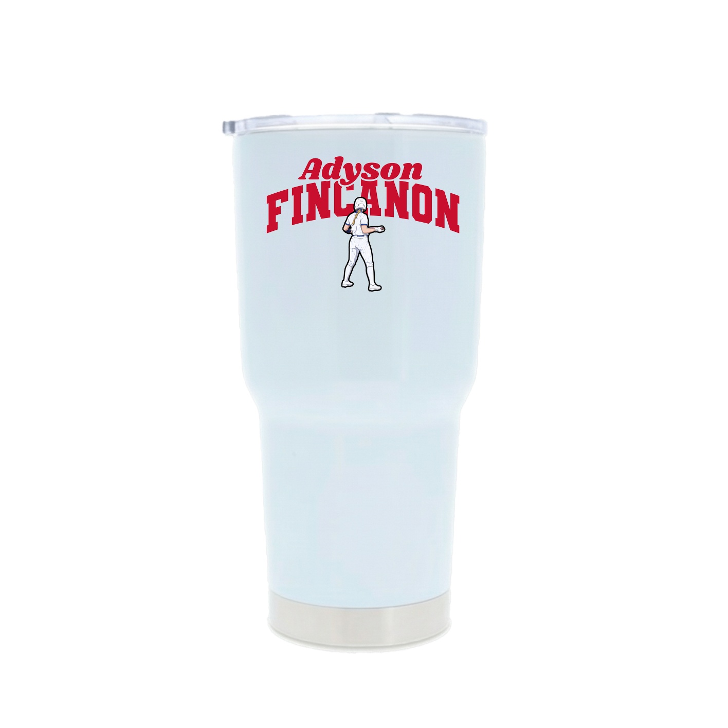 30oz Stainless Steel Tumbler — Signature Arch in White