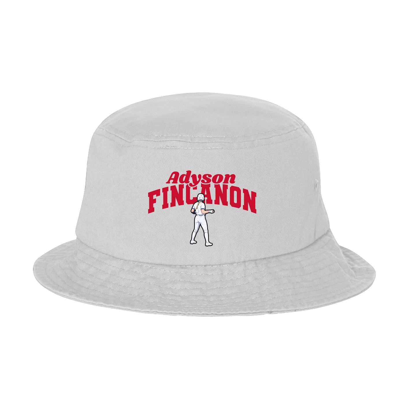 Bucket Cap — Signature Arch in White