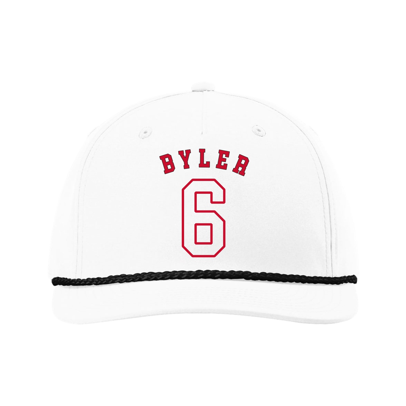 Five-Panel Classic Rope Cap — Shirsey Arch in White